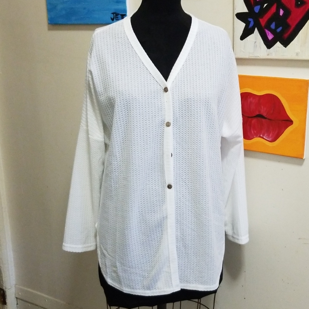 Button down V neck Cardigan